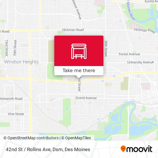 42nd St / Rollins Ave, Dsm map