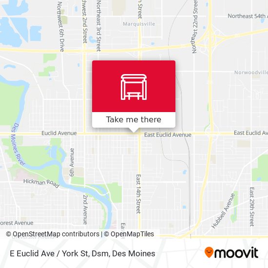 Mapa de E Euclid Ave / York St, Dsm