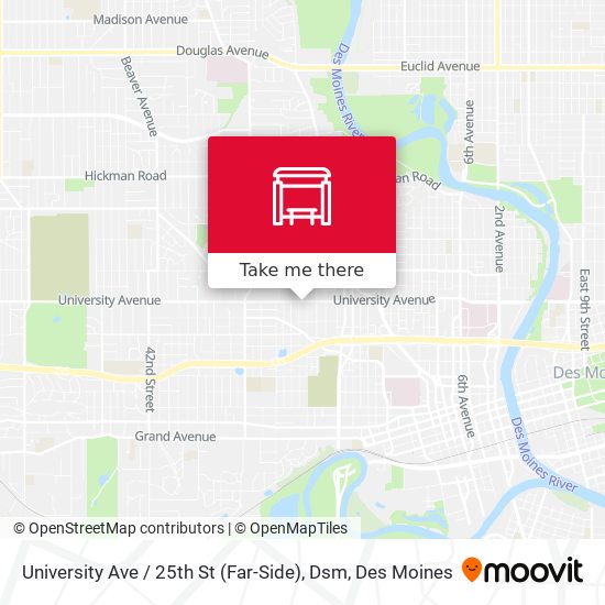Mapa de University Ave / 25th St (Far-Side), Dsm