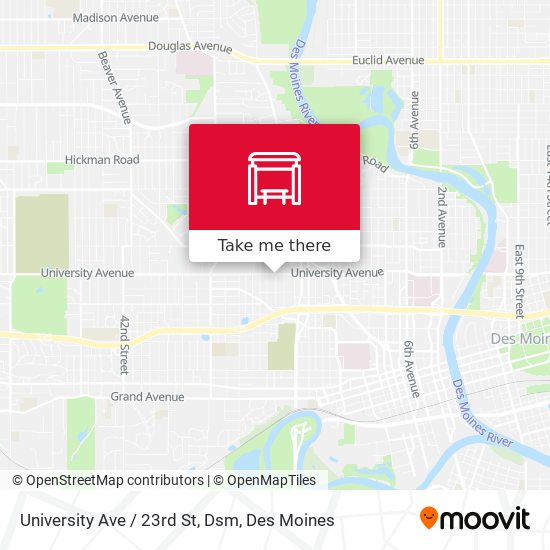 Mapa de University Ave / 23rd St, Dsm