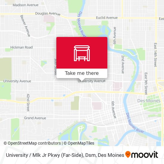 University / Mlk Jr Pkwy (Far-Side), Dsm map
