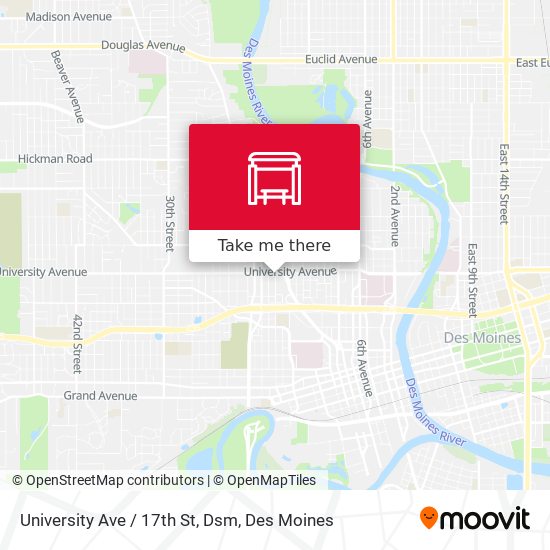 Mapa de University Ave / 17th St, Dsm
