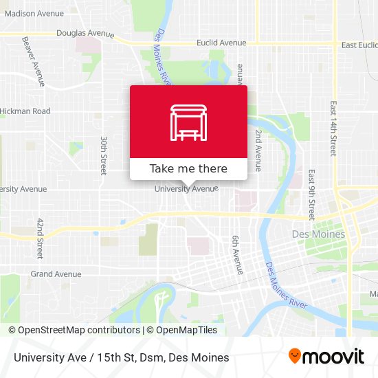 Mapa de University Ave / 15th St, Dsm