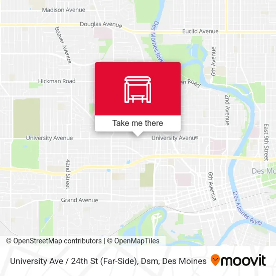 Mapa de University Ave / 24th St (Far-Side), Dsm