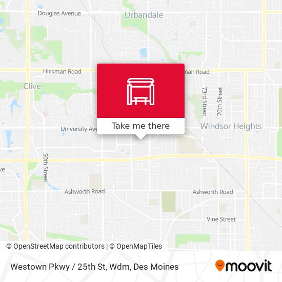 Westown Pkwy / 25th St, Wdm map