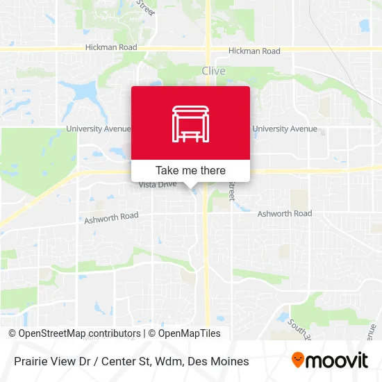 Prairie View Dr / Center St, Wdm map