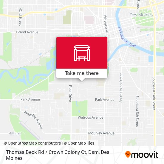 Thomas Beck Rd / Crown Colony Ct, Dsm map