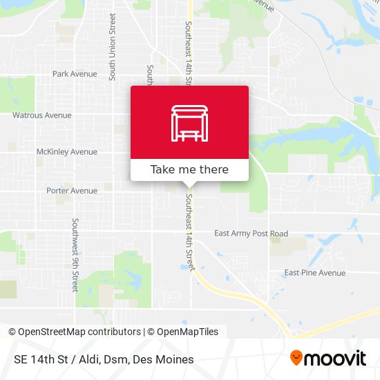 Mapa de SE 14th St / Aldi, Dsm