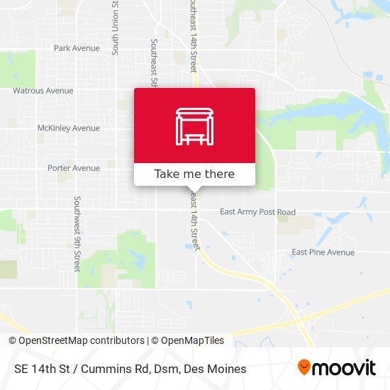 SE 14th St / Cummins Rd, Dsm map