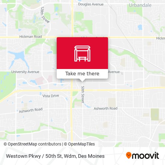Westown Pkwy / 50th St, Wdm map