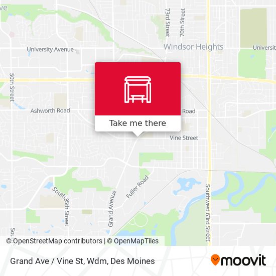 Grand Ave / Vine St, Wdm map