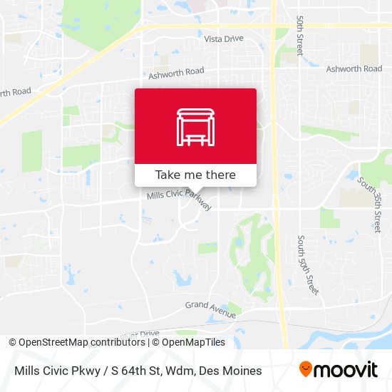 Mapa de Mills Civic Pkwy / S 64th St, Wdm