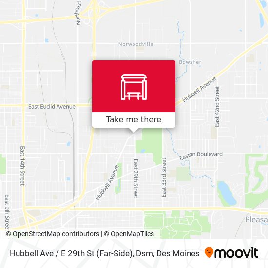 Hubbell Ave / E 29th St (Far-Side), Dsm map
