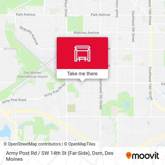 Army Post Rd / SW 14th St (Far-Side), Dsm map