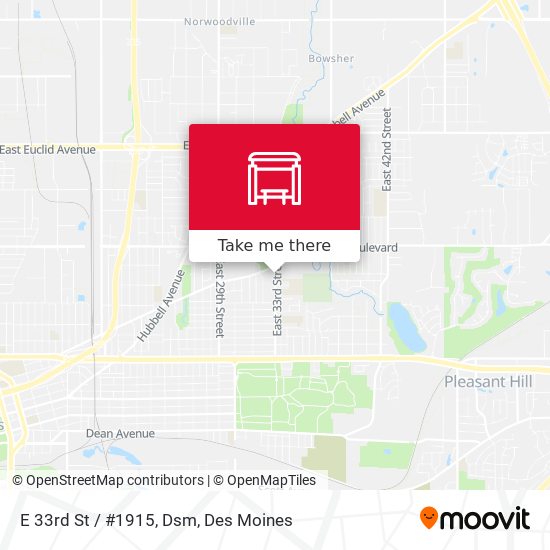 E 33rd St / #1915, Dsm map