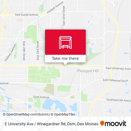 E University Ave / Winegardner Rd, Dsm map