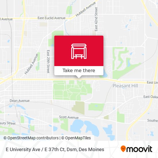 E University Ave / E 37th Ct, Dsm map