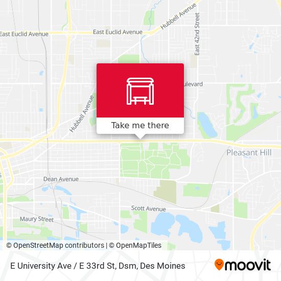 Mapa de E University Ave / E 33rd St, Dsm