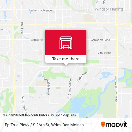 Ep True Pkwy / S 26th St, Wdm map