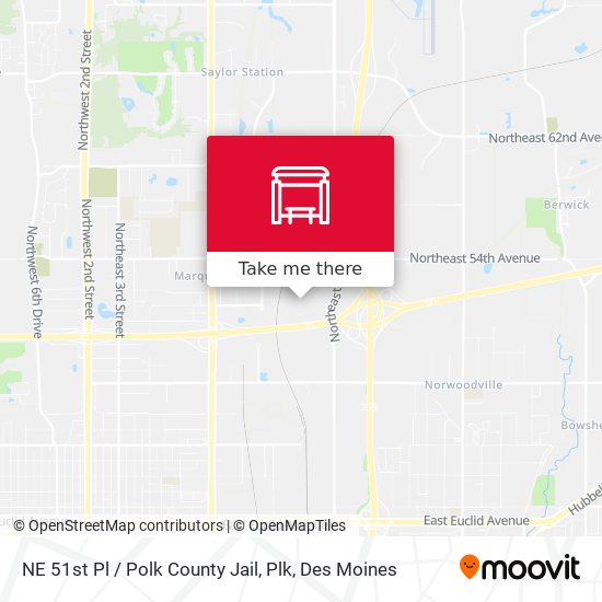 NE 51st Pl / Polk County Jail, Plk map