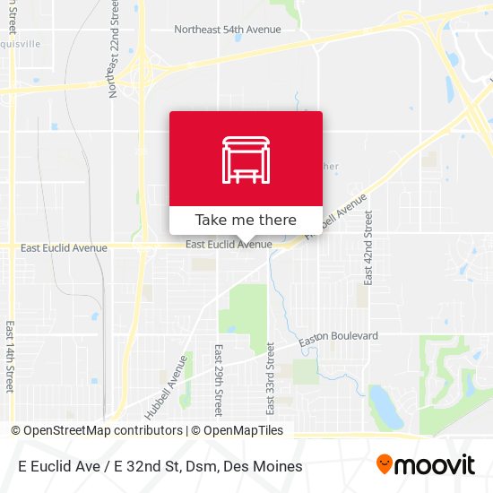 Mapa de E Euclid Ave / E 32nd St, Dsm
