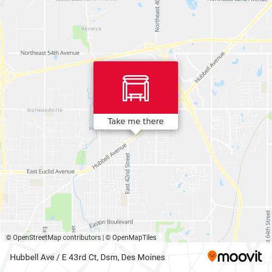 Hubbell Ave / E 43rd Ct, Dsm map
