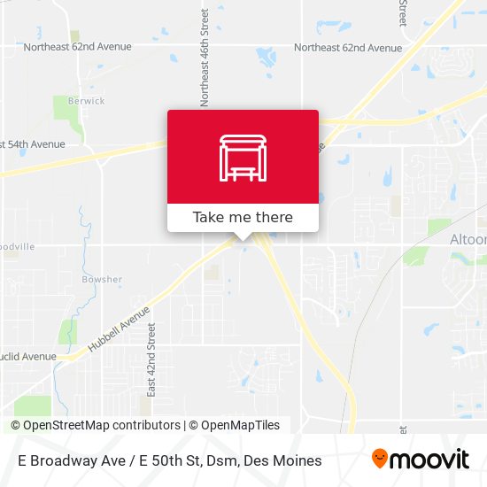 E Broadway Ave / E 50th St, Dsm map