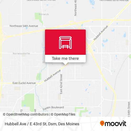 Mapa de Hubbell Ave / E 43rd St, Dsm
