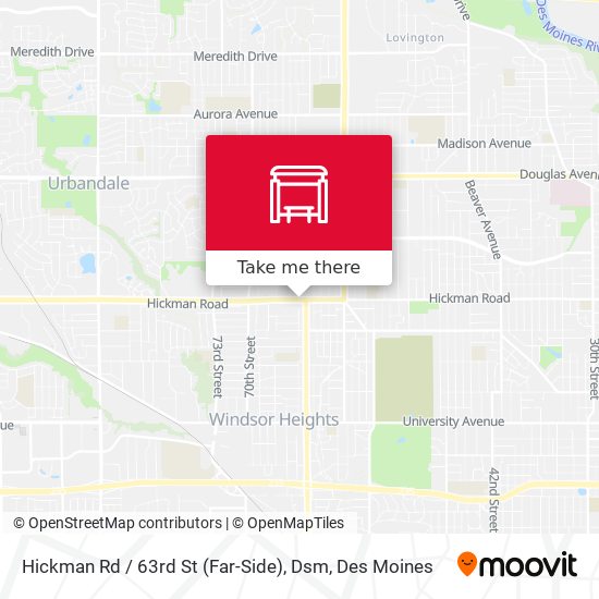 Hickman Rd / 63rd St (Far-Side), Dsm map