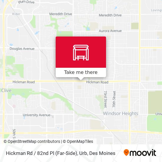 Hickman Rd / 82nd Pl (Far-Side), Urb map