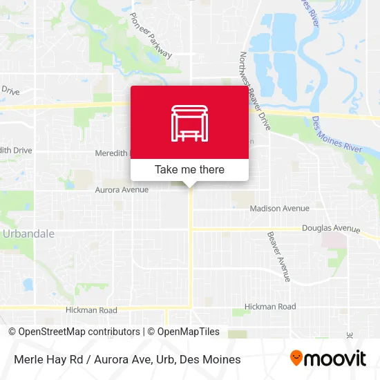 Merle Hay Rd / Aurora Ave, Urb map