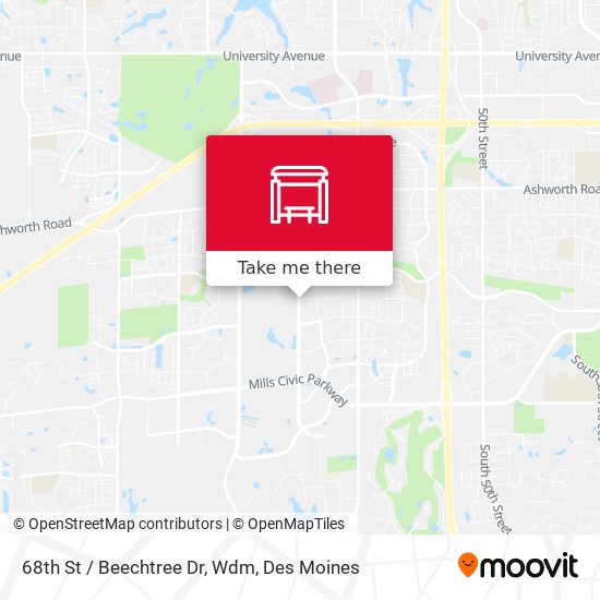 Mapa de 68th St / Beechtree Dr, Wdm