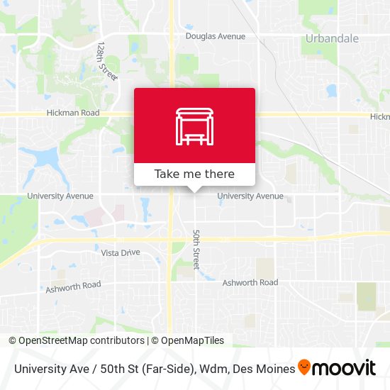 University Ave / 50th St (Far-Side), Wdm map