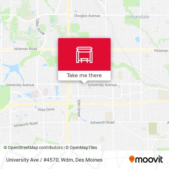 University Ave / #4570, Wdm map
