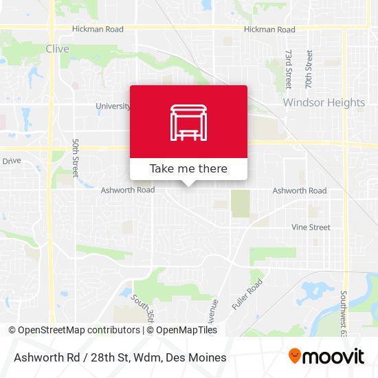Ashworth Rd / 28th St, Wdm map