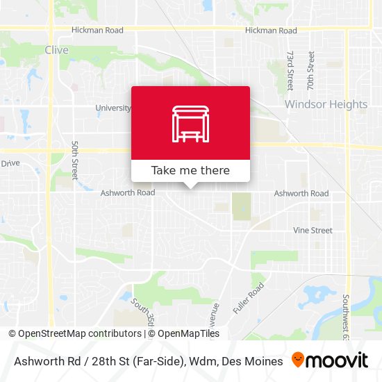 Ashworth Rd / 28th St (Far-Side), Wdm map