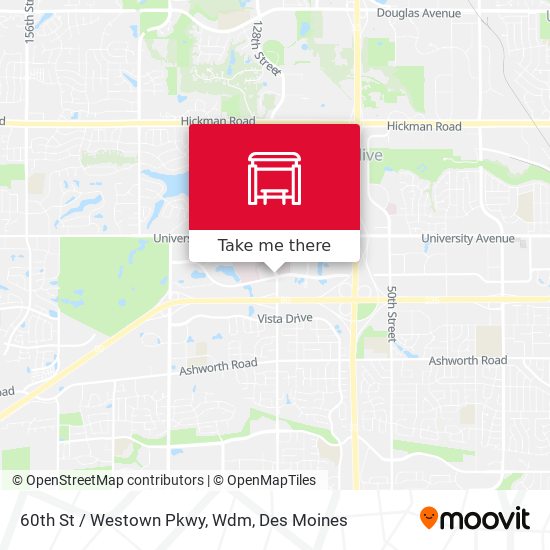 60th St / Westown Pkwy, Wdm map