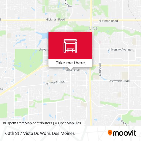 60th St / Vista Dr, Wdm map