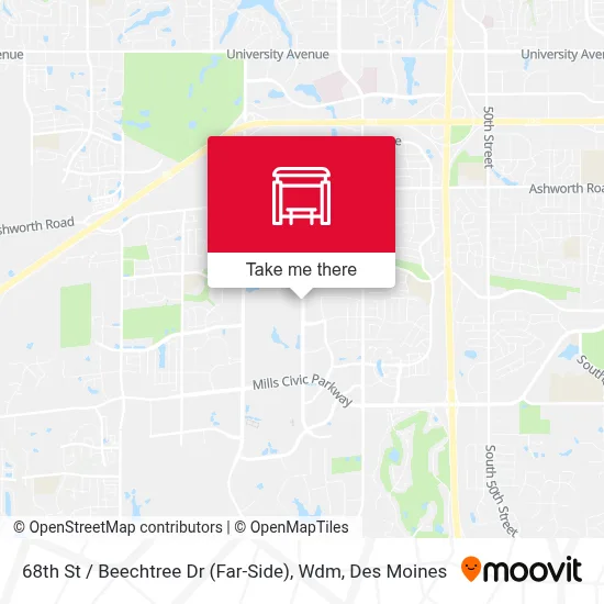 68th St / Beechtree Dr (Far-Side), Wdm map