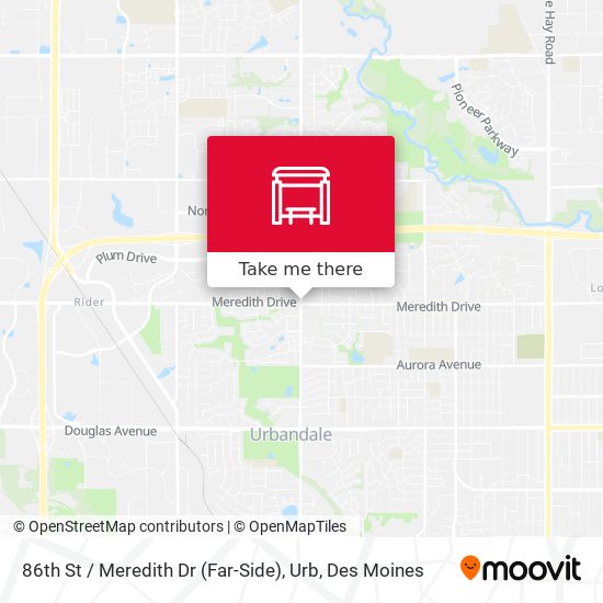 86th St / Meredith Dr (Far-Side), Urb map
