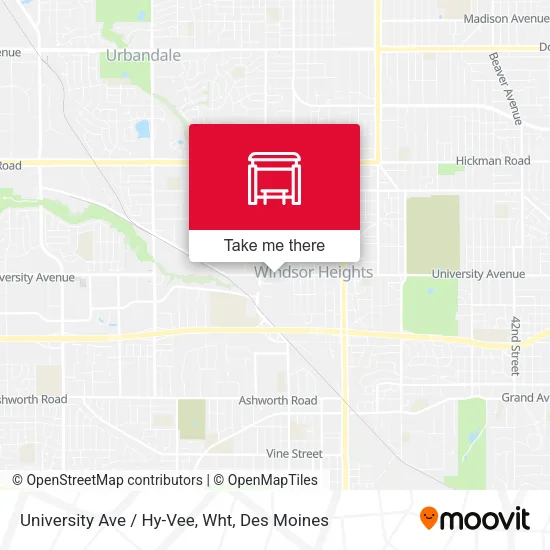 Mapa de University Ave / Hy-Vee, Wht