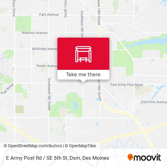 E Army Post Rd / SE 5th St, Dsm map