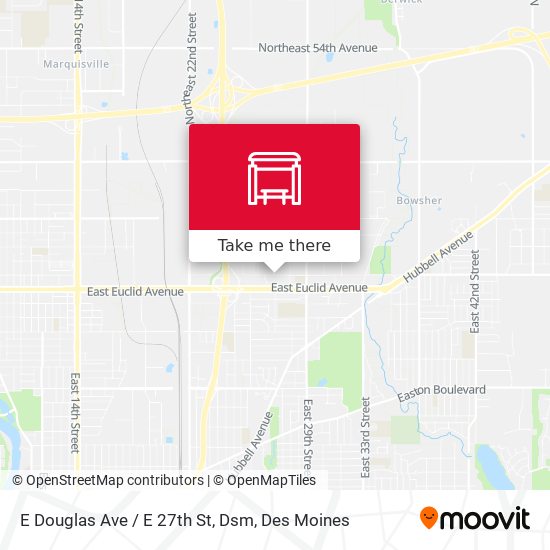 E Douglas Ave / E 27th St, Dsm map