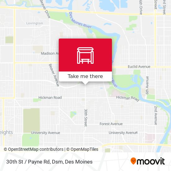 30th St / Payne Rd, Dsm map