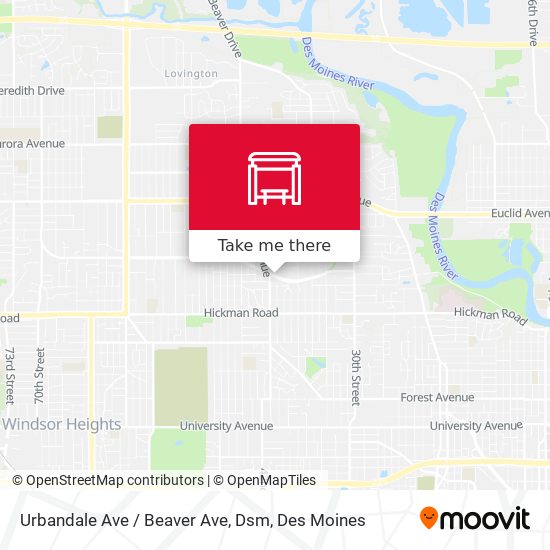 Mapa de Urbandale Ave / Beaver Ave, Dsm