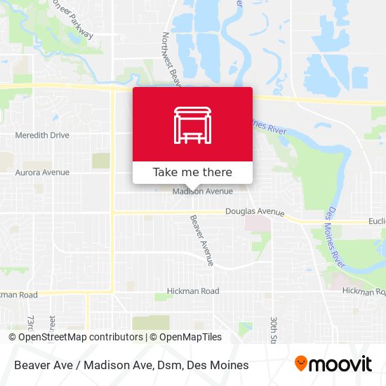 Beaver Ave / Madison Ave, Dsm map