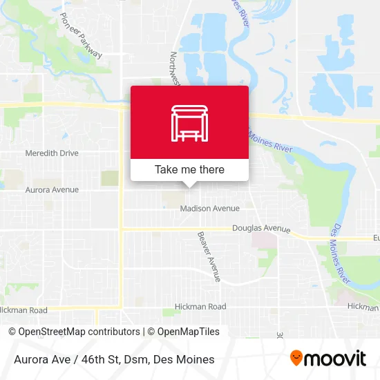 Mapa de Aurora Ave / 46th St, Dsm