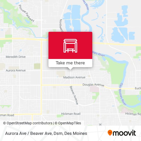Aurora Ave / Beaver Ave, Dsm map
