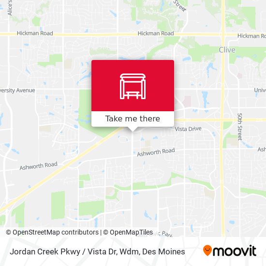 Jordan Creek Pkwy / Vista Dr, Wdm map