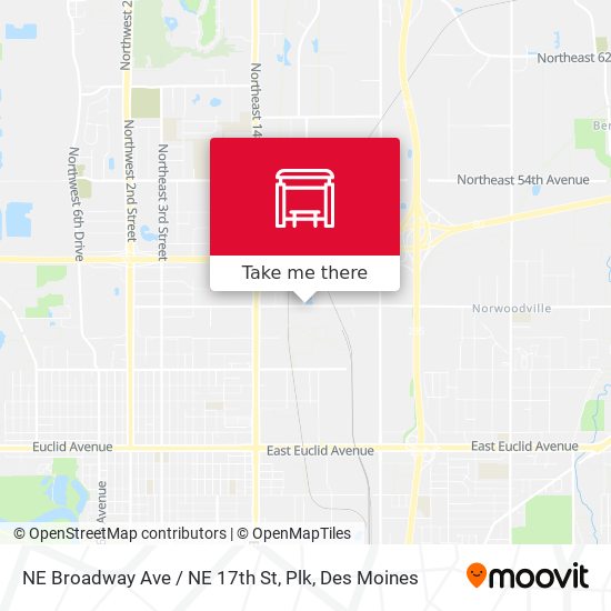 NE Broadway Ave / NE 17th St, Plk map